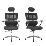 كرسي مكتب طبي بتصميم عصري - OF-1008 - أسود